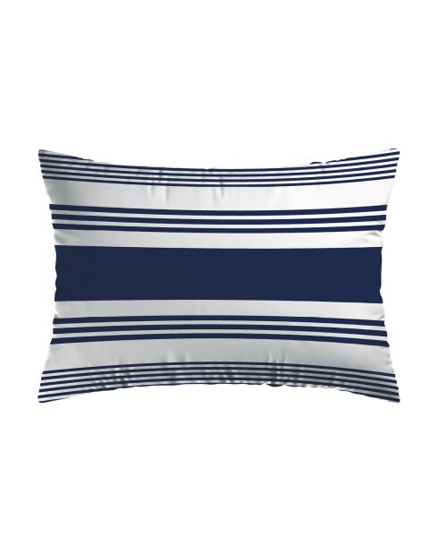 Set de 2 taies d'oreiller en satin de coton Léna bleu - 2x(50x70 cm)