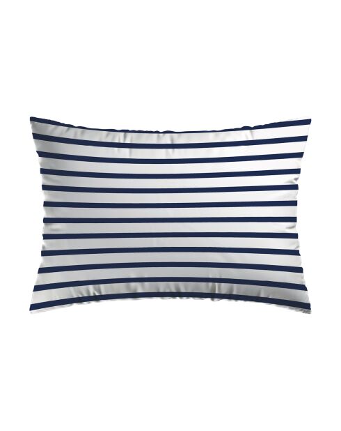 Set de 2 taies d'oreiller en satin de coton Léna bleu - 2x(50x70 cm)