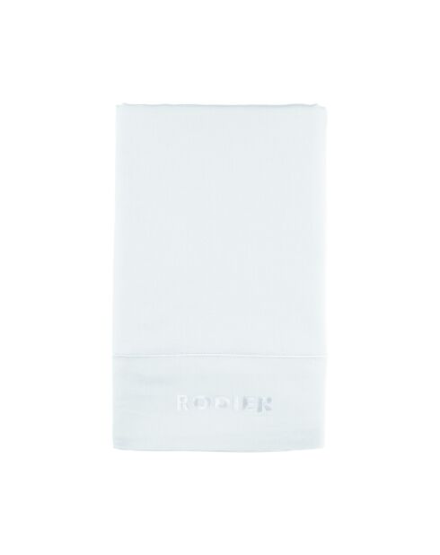 Drap plat en satin de coton Uni 1 baratta blanc 01