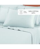 Drap plat en satin de coton Uni 1 baratta blanc 01