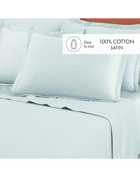 Drap plat en satin de coton Uni 1 baratta blanc 01