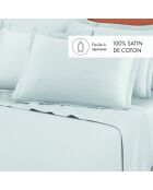 Drap plat en satin de coton Uni 1 baratta blanc 01