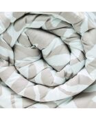 Édredon avec glands satin de coton Evasion zébrée taupe - 140x200 cm