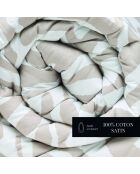 Édredon avec glands satin de coton Evasion zébrée taupe - 140x200 cm