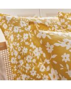Drap plat en satin de coton Elégance jaune - 240x300 cm