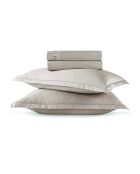 Maxi-Bettwäscheset, rechteckig, Kissenbezug aus Baumwollsatin, Uni 1, Baratta, Taupe 05