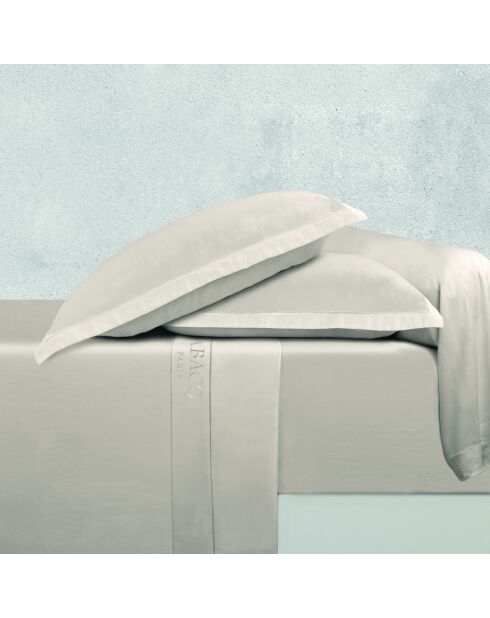 Ensemble de draps Maxi taie rectangle satin de coton Uni 1 baratta taupe 05