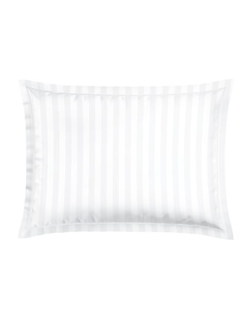 Weißer Jacquard-Jacquard-Kissenbezug aus gewebtem Baumwollsatin — 2 x (50 x 70 cm)