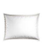 Set de 2 taies d'oreiller en satin de coton Nice taupe/blanc - 2x(50x70 cm)