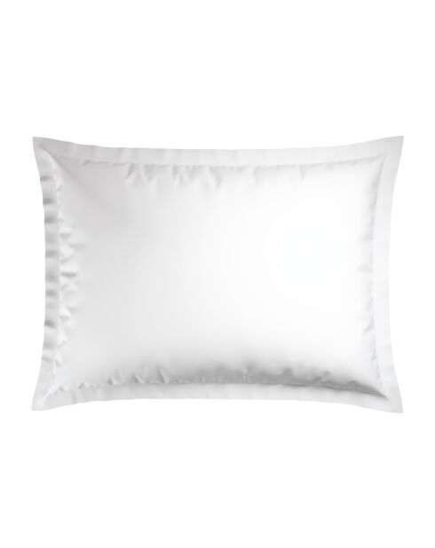 Set de 2 taies d'oreiller en satin de coton Nice taupe/blanc - 2x(50x70 cm)
