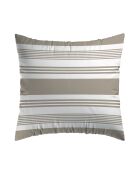 Set de 2 taies d'oreiller en satin de coton Léna taupe - 63x63 cm