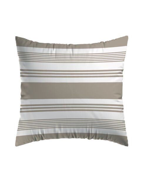 Set de 2 taies d'oreiller en satin de coton Léna taupe - 63x63 cm