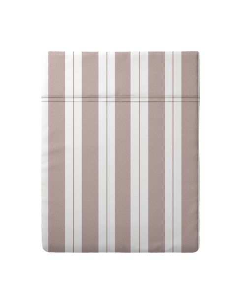 Drap plat en satin de coton Noémie vieux rose - 240x300 cm