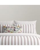 Drap plat en satin de coton Noémie vieux rose - 240x300 cm