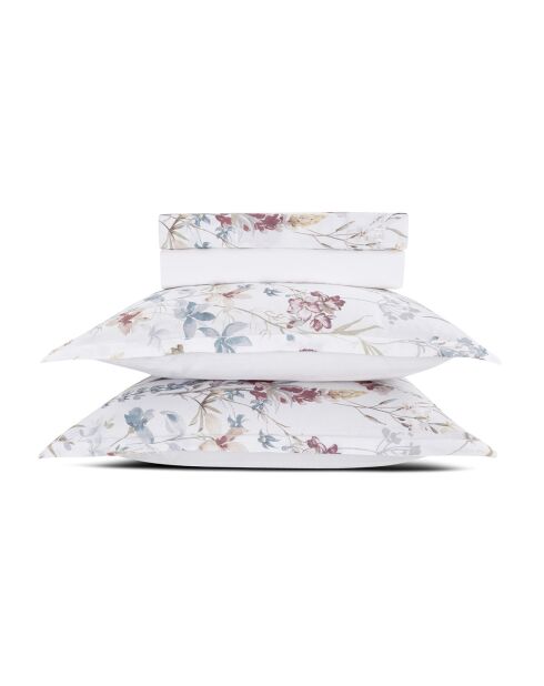 Maxi-Bettwäsche-Set, rechteckig, Kissenbezug aus Baumwollsatin, weißer singender Kolibri, 2 Stück (90 x 200 cm)