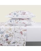 Maxi-Bettwäsche-Set, rechteckig, Kissenbezug aus Baumwollsatin, weißer singender Kolibri, 2 Stück (90 x 200 cm)