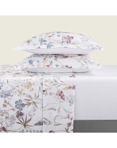 Maxi-Bettwäsche-Set, rechteckig, Kissenbezug aus Baumwollsatin, weißer singender Kolibri, 2 Stück (90 x 200 cm)