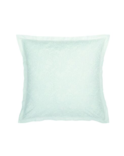 Juego de 2 fundas de almohada blancas con estampado Jacquard de satén de algodón Enchanted Flower, 2 x 63 cm