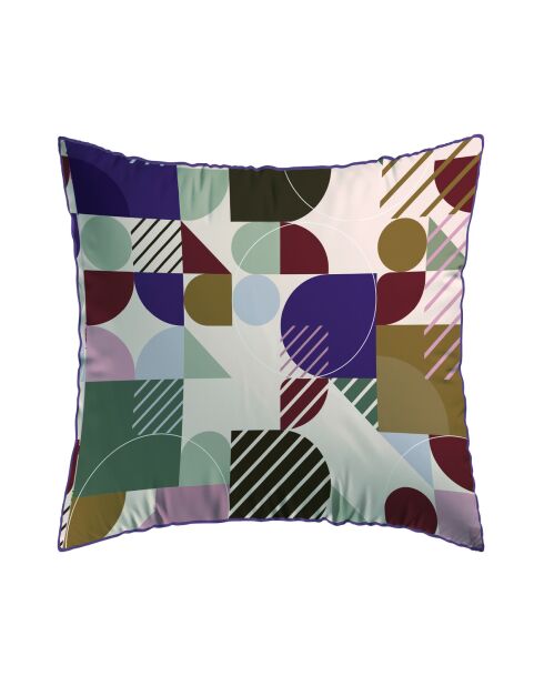 Funda de almohada Modul'Art de satén de algodón blanco, 2 unidades (63 x 63 cm)