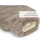 Borraccia per acqua calda con coperchio beige - 20x33 cm