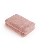 Set van 2 ultrazachte katoenen handdoeken zalmroze - 2x (45x45 cm)