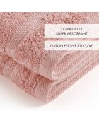 Set van 2 ultrazachte katoenen handdoeken zalmroze - 2x (45x45 cm)