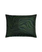 Lot de 2 taies d'oreiller satin de coton Evasion zébrée vert foncé - 2x(50x70 cm)