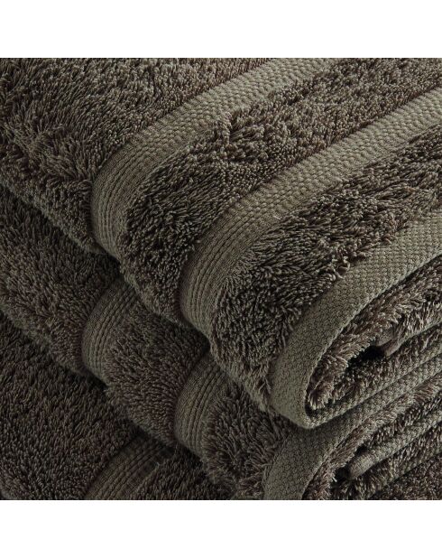 Set de 2 serviettes et 2 draps de bain marron - 2x(50x100 cm) + 2x(70x140 cm)