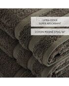 Set van 2 handdoeken en 2 bruine badlakens - 2x (50x100 cm) + 2x (70x140 cm)