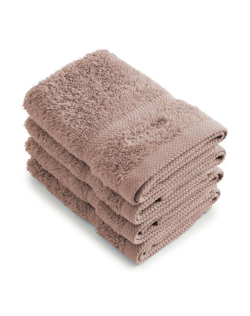 Set van 4 taupe gastenservetten - 30 cm