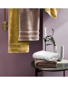 Set van 4 taupe gastenservetten - 30 cm