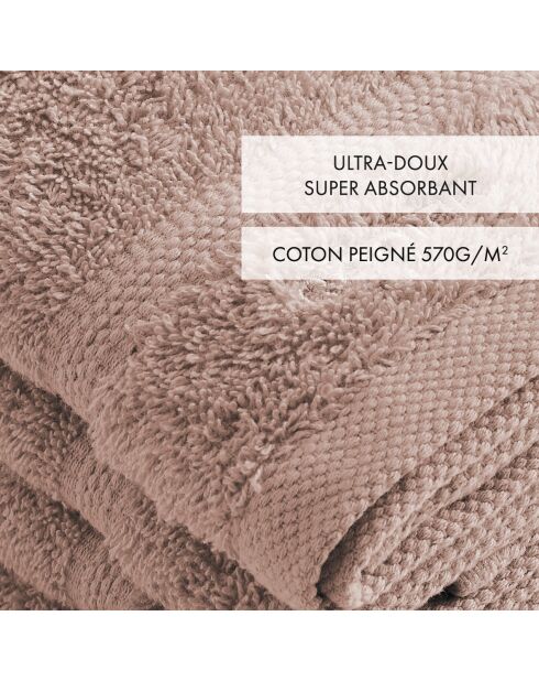 Set van 4 taupe gastenservetten - 30 cm