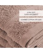 Set van 4 taupe gastenservetten - 30 cm