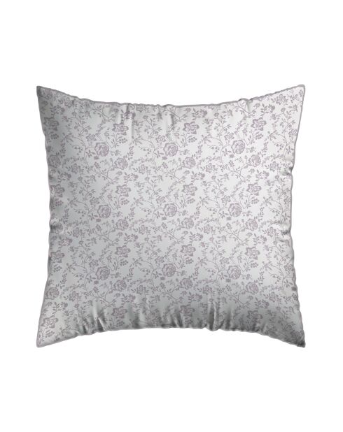 Juego de 2 fundas de almohada de satén de algodón Parterre de Roses lavanda, 63 x 63 cm