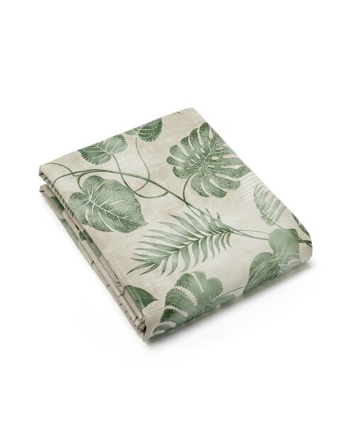 Mantel con revestimiento antimanchas Taupe Leaf Forest