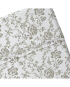 Parterre de Roses Baby-Bettlaken aus Baumwollsatin, 80 x 110 cm, Weiß/Taupe