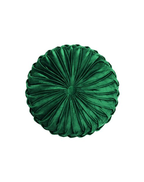 Prato fluwelen kussen donkergroen - D 35 cm