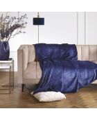 Maxi Plaid/Tagesdecke Design Diamond dunkelblau - 220x250 cm