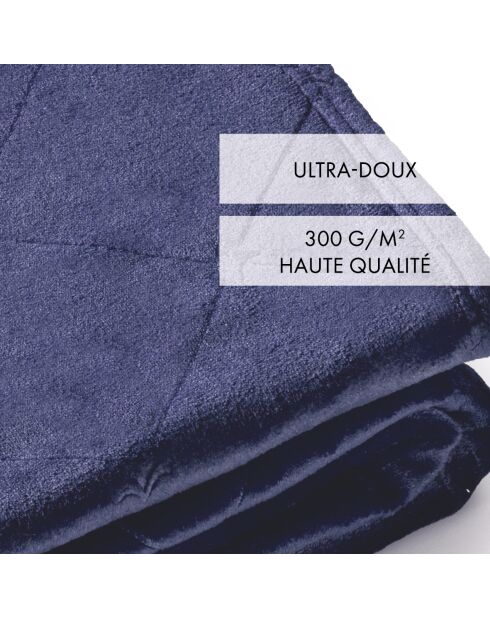 Maxi Plaid/Tagesdecke Design Diamond dunkelblau - 220x250 cm