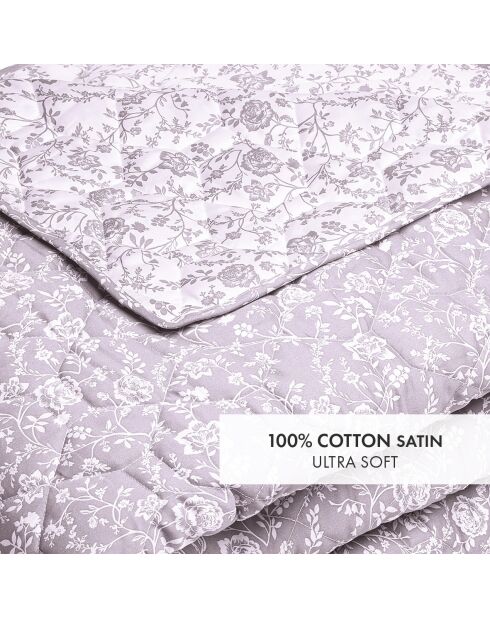 Colcha ultrasuave con diseño de cama de rosas y lavanda, 180 x 220 cm