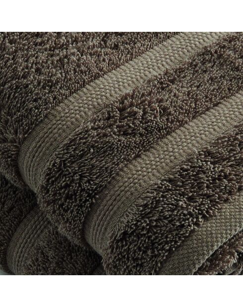 Set de 2 serviettes marron - 50x100 cm