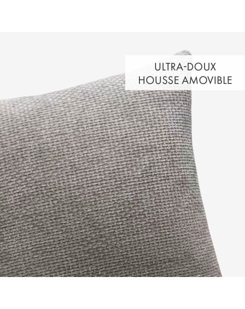 Housse de coussin Alenia gris clair - 45x45 cm
