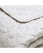 Couvre-lit XL Damask Floralia taupe - 220x250 cm