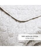 Couvre-lit XL Damask Floralia taupe - 220x250 cm