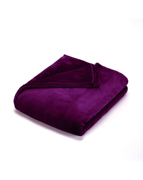 Maxi plid/copriletto in pile bordeaux - 180x220 cm