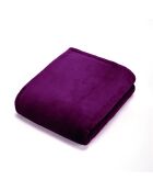 Maxi plid/copriletto in pile bordeaux - 180x220 cm