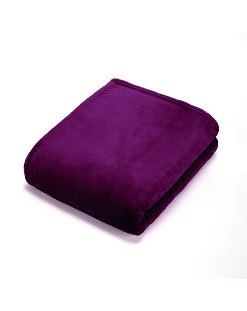 Maxi plid/copriletto in pile bordeaux - 180x220 cm