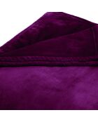 Maxi plid/copriletto in pile bordeaux - 180x220 cm