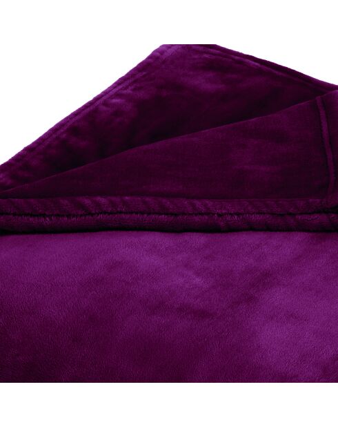 Maxi plid/copriletto in pile bordeaux - 180x220 cm