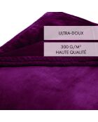 Maxi plid/copriletto in pile bordeaux - 180x220 cm